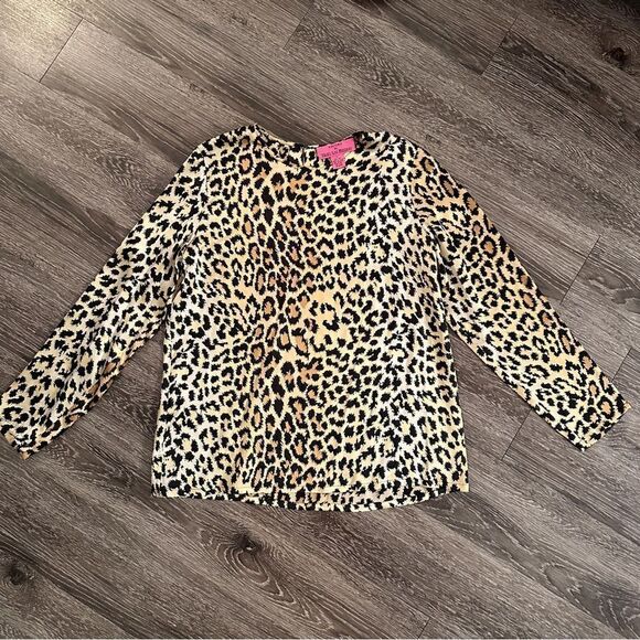 Ancora by Mary Ann Restivo Silk Leopard Blouse - Picture 1 of 6